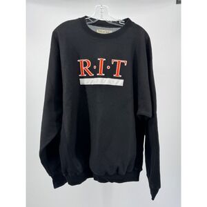 Vintage 90s Steve & Barry's Embroidered RIT Heavy Quality Crewneck Sweatshirt XL